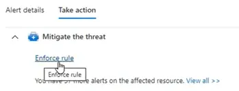 enforce rule in Microsoft Defender for Cloud
