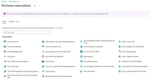 Het kopen van Azure Reservations