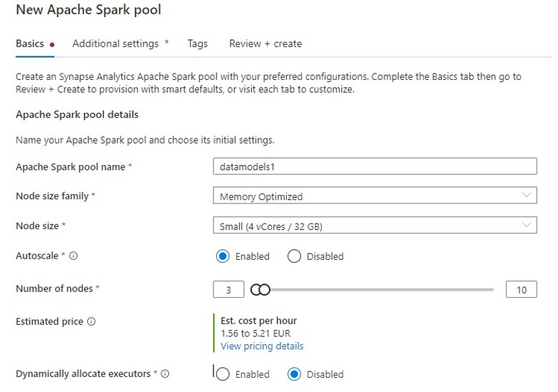 Azure Synapse Analytics spark pool